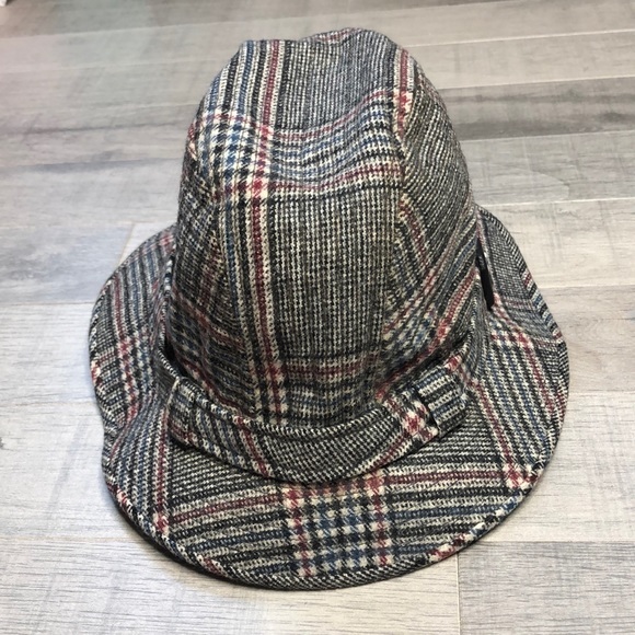 Men’s 7 ¼ 100% wool plaid vintage bucket hat - Picture 3 of 7